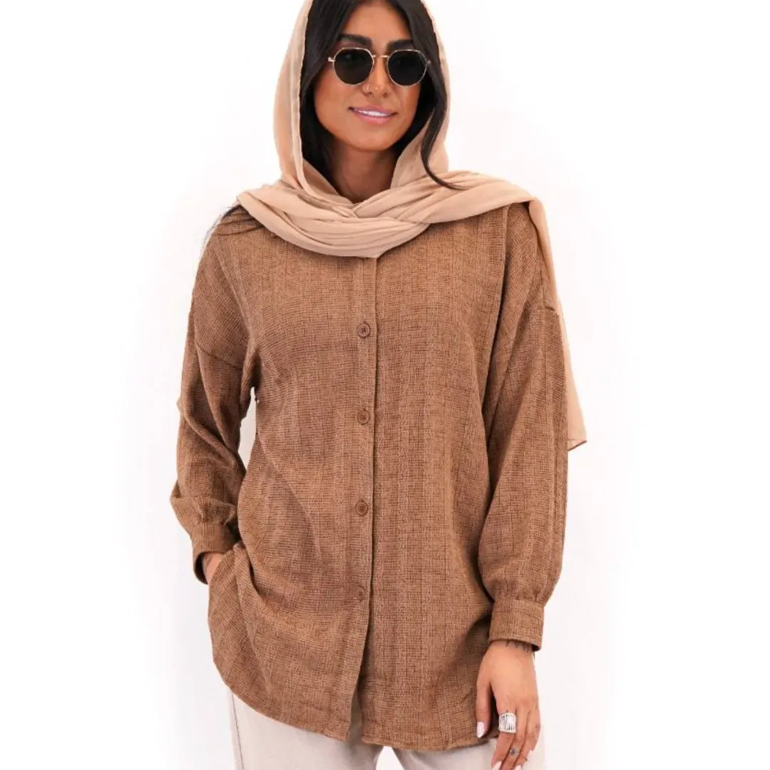 شومیز مانتویی تک جیب آدور مراکشی پاییزه سایز ۴۸